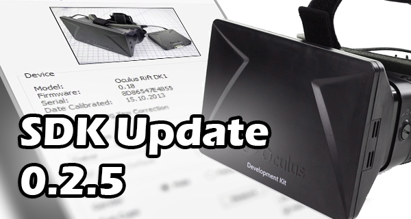 Oculus Rift SDK 0.2.5 inkl. Headtracker Firmware Update